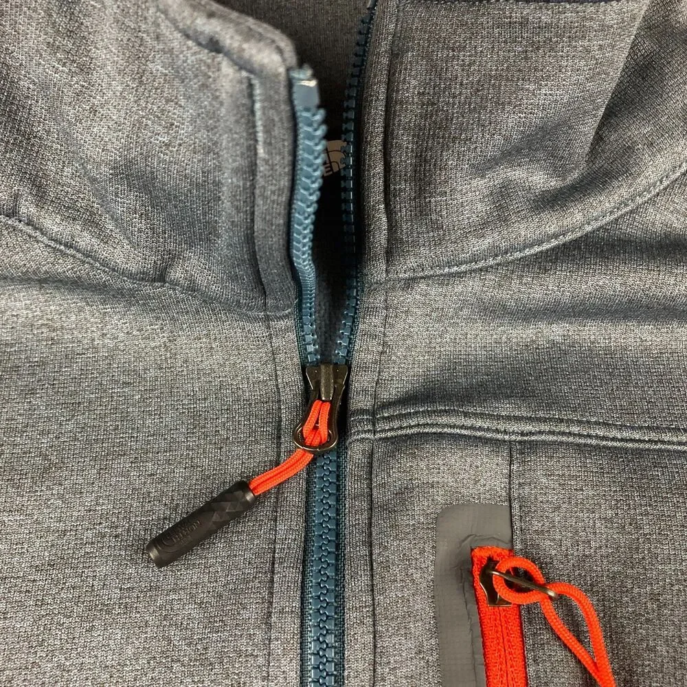 The North Face Canyonlands 1/2 Zip Pullover Mens XL Gray Orange Fleece CUG0